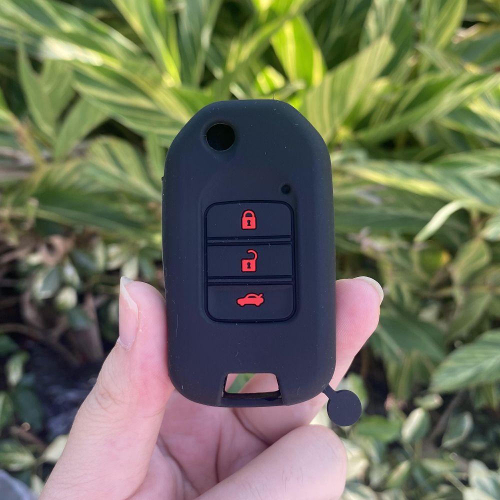 2 3 Buttons Silicone Car Key Cover Protect Skin Shell Rubber Case for Honda Accord 9 Crider Civic Jade SPIRIOR CR-V Fit Flip Key