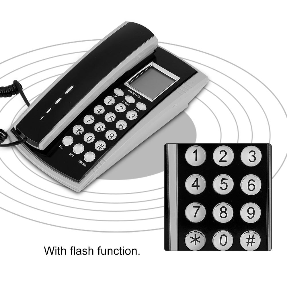 KX T071CID Wired English Telephone Extension with Speaker Voice Recorder RJ45 (6P2C) Black