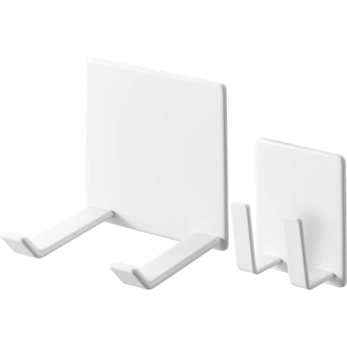 Yamazaki Magnetic Hair Dryer & Cord Holder, White, Tower, 8.5cm W x 8cm D x 10cm H, Easy Cord Storage, 1739