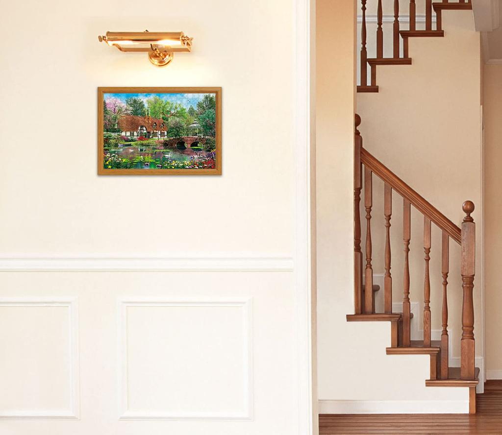 APPLEONE 300-365 Swan Pond Garden (Dominic Davison) 300-Piece Jigsaw Puzzle (38 X 26 Cm) Made In Japan