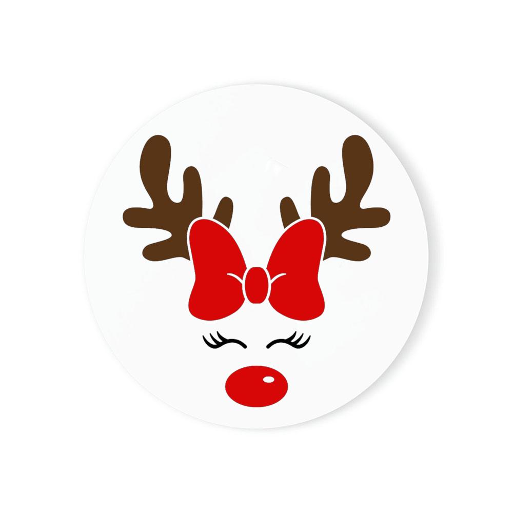 Christmas Coasters with Holder Best Absorbent Coasters Gift Round Cup Mat Housewarming Gifts for Home Kitchen Decorations