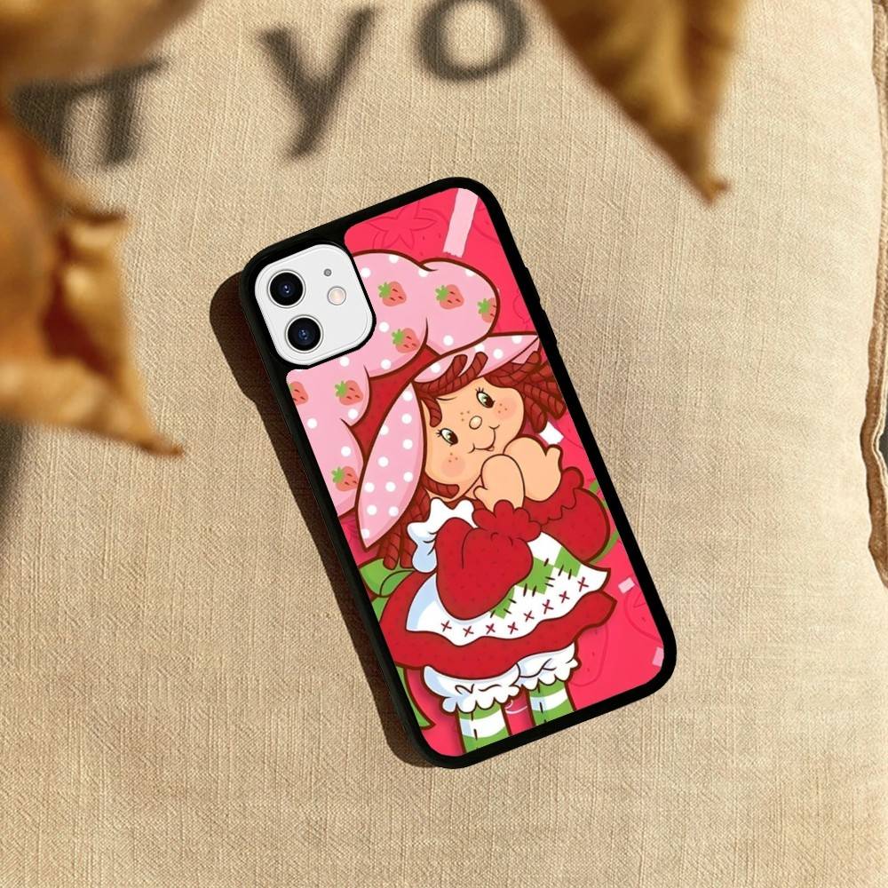 S-Strawberry-shortcake Girl Phone Case For IPhone 17 16 15 14 Plus 13 11 12 Pro Max Silicone Hard PC TPU Cover