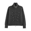 Womens Vintage Napoleon Style Knit Double-Breasted Cardigan Fashion
