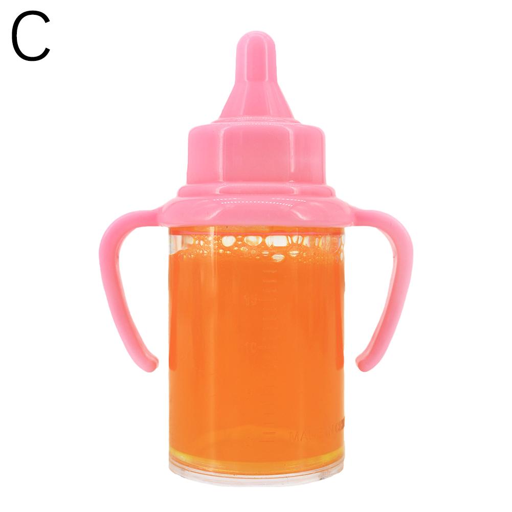 Poppenaccessoires Baby Poppen Voeding Fles Set Baby Verzorging Speelgoed Kinderwagen 2 Stuks Melk En Sap Flessen Met Speelgoed Speen Voor Baby Poppen