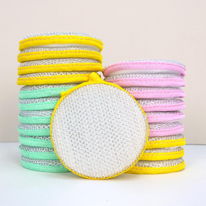 Yuanbao Double-Sided Silver Wire Sponge Scouring Pad for Kitchen Cleaning Bulk (No Packaging)