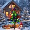 Solar Christmas Trees Lights IP44 Waterproof Lighting Modes Outdoor Christmas Tree for Yard Families Outdoor Decor