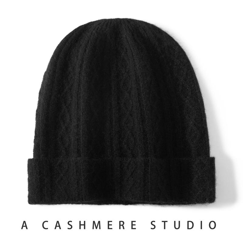 Cashmere Women's Hat for Winter Warm Soft Cashmere Beanies Bonnet Slouchy Street Skullies for Girl