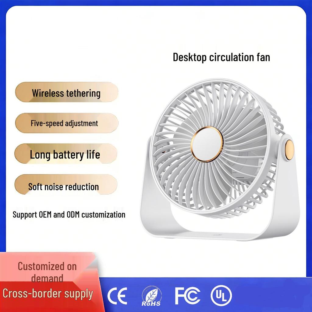 Portable Rechargeable USB Clip-On Rotating Desktop Fan for Home, Office, Dorm