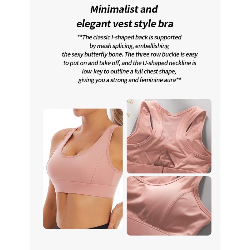 Plus Size Mesh High Shockproof Sports Bra For Women Yoga Fitness Running Workout