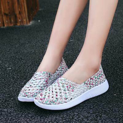 Summer Women Sneakers  Plus Size Flats Loafers Soft Beach Walking Sports Shoes Lightweight Slip On