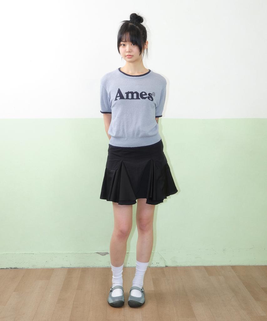 AMES-WORLDWIDE Basic Logo Knit Blue