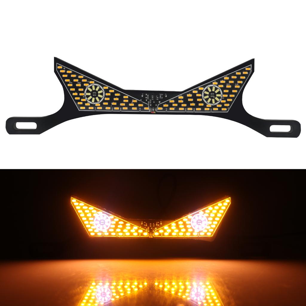 Motorcycle LED Lights Devil Eye Cat Eye Dynamic Tail Light Car Tail Decorative Lamp Strobe Eagle Eye Lamp Exterior Accessories