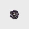 Otz Sparkle Flower Charm Black Ozeaga314B