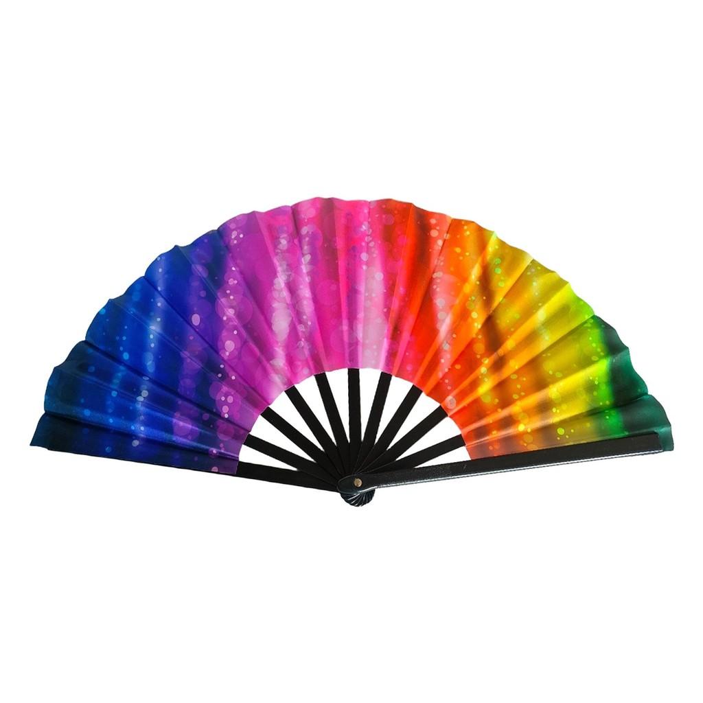 Chinese Style Folding Fan With Plastic Frame For Dance Performances And Gifts