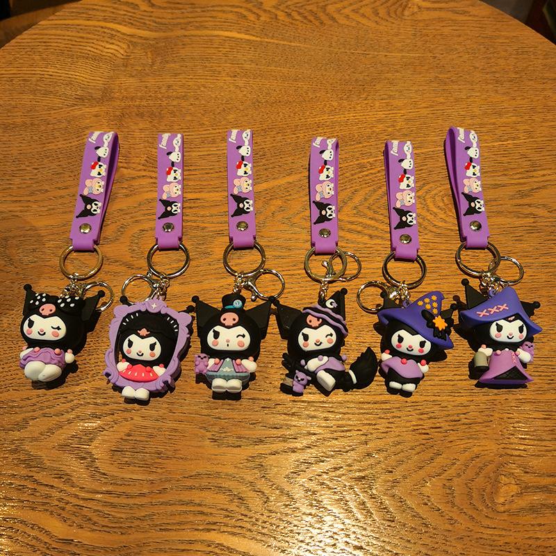 Sanrio Keychain Kuramitsu Cartoon Cute Doll Claw Machine Decoration Gift for Girlfriends Small Gift Fashion Toys Anime Cartoon