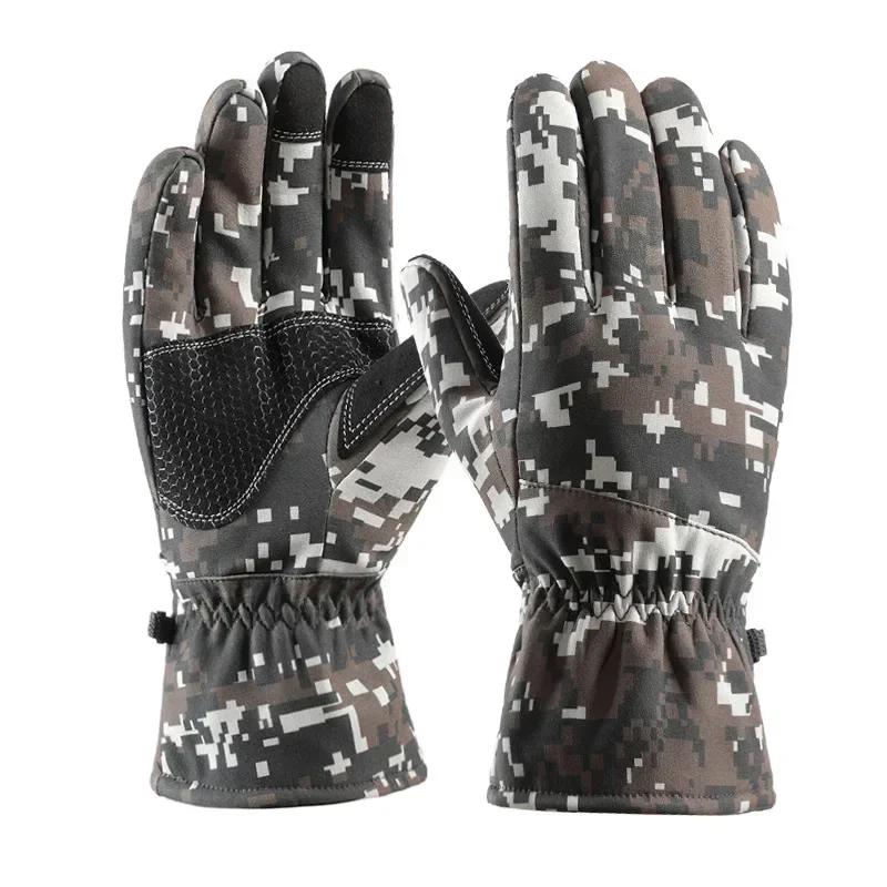 Winter Tactics Outdoors Camouflage Hunting Warm Non-Slip Fishing Gloves Waterproof Touch Screen Ski Camping Cycling Sport Gloves