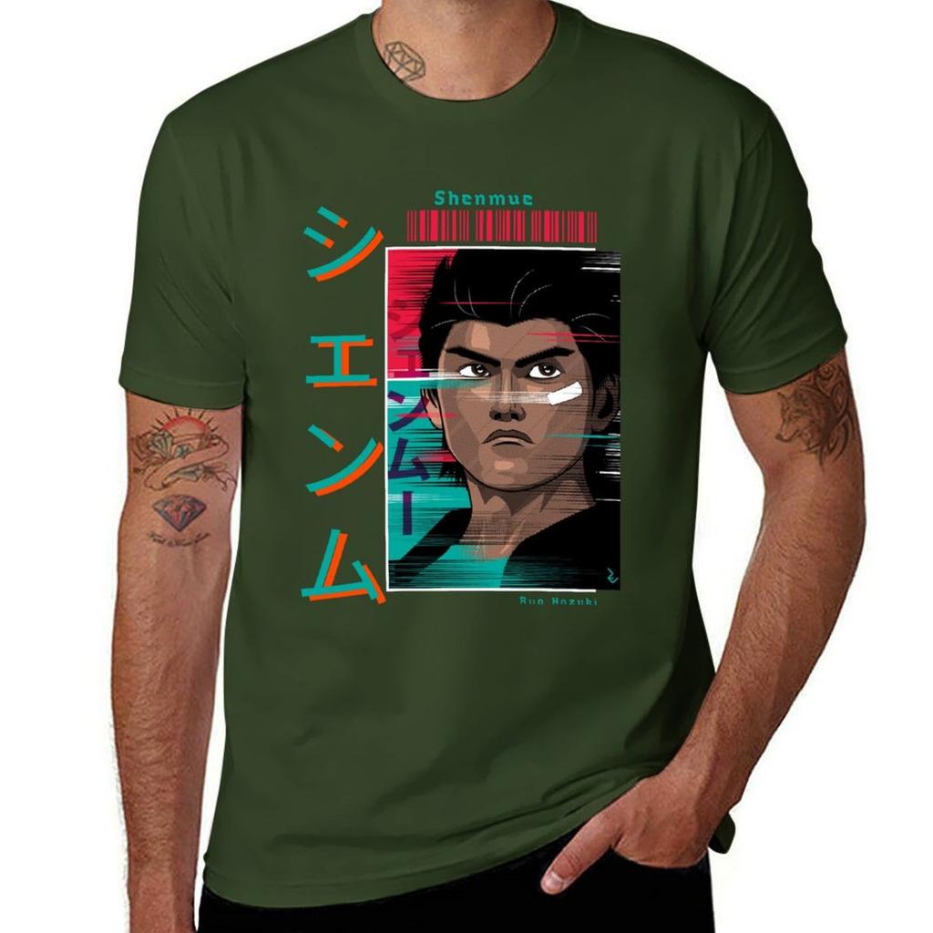 Ryo Hazuki - Shenmue T-Shirt Rohlinge Sommerkleidung Ästhetische Kleidung Herren Trainingsshirt