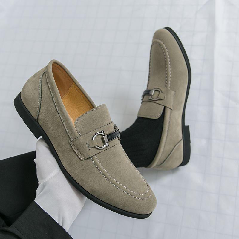 Men's Suede Casual Slip-On Loafers - Trendy Summer Driving Shoes