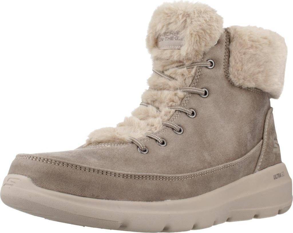 Skechers Glacial Ultra Wonderland Ankle Boots Lightweight Water Resistant Beige