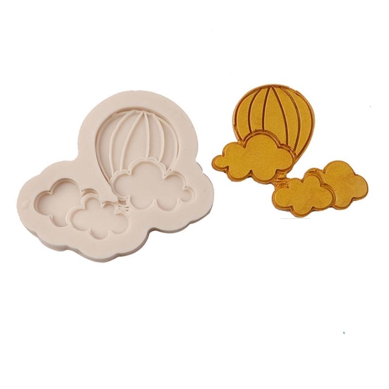 4pcs 3D Cloud Balloon Silicone Mold 3D Fondant Mold DIY Cake Resin Ornament Mold