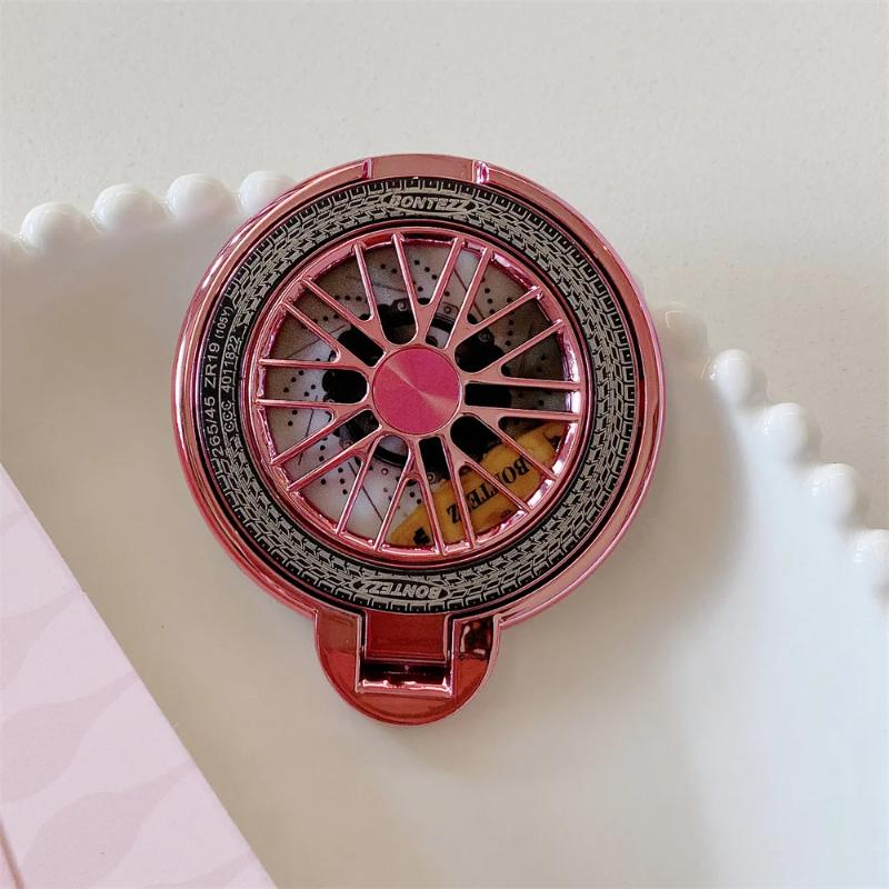 

2025 НОВЫЙ Декомпрессионный гироскоп магнитный держатель для телефона для MagSafe Портативная подставка для мобильного телефона Держатель Кольцо-подставка для пальца розовый