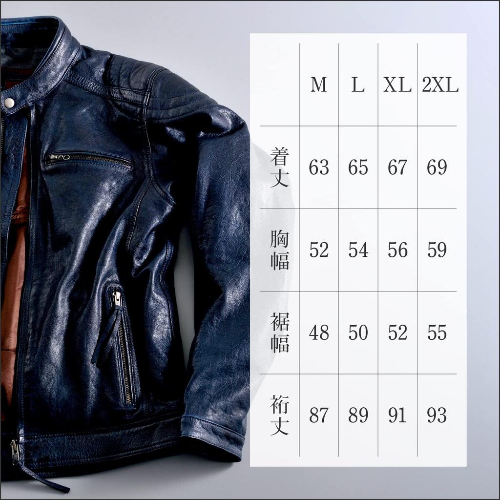 Daytona Motorcycle Leather Jacket Genuine Leather Cafe Riders Navy L Size 23742 (Waxed) Spring/Autumn DL-006 (Men's)
