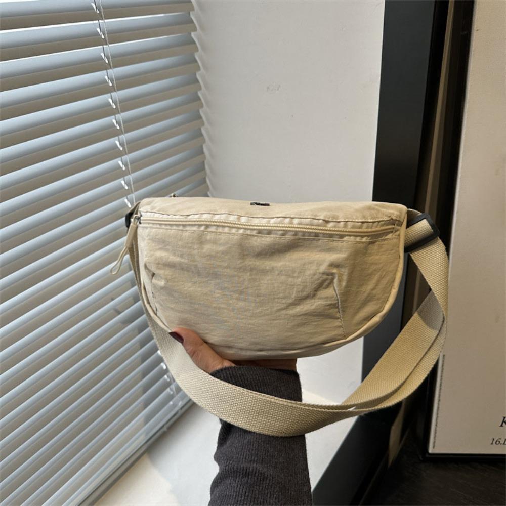 

Large Capacity Oxford Cloth Crossbody Bag Korean Style Dumpling Bag Nylon Shoulder Bag Girls хаки