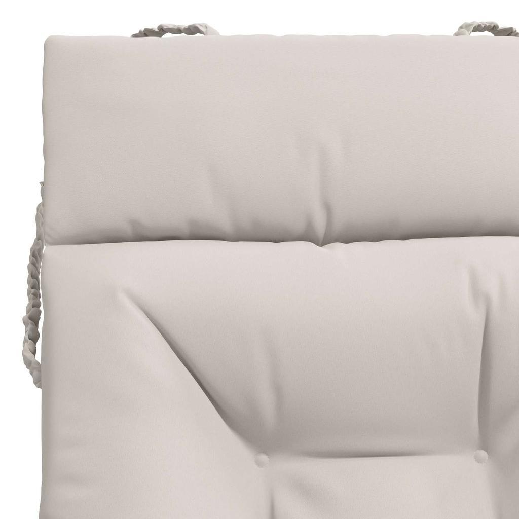 Sun Lounger Cushion VIANEN 100percent  Polyester White 200 x 50 x 8 cm