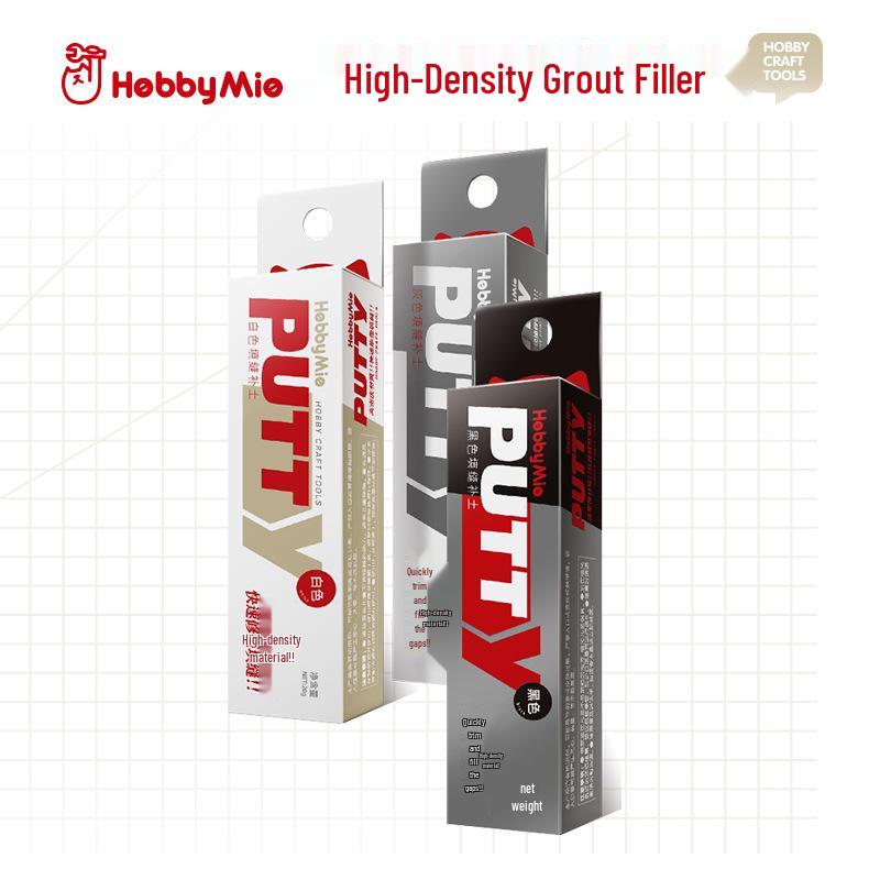 Meow Artisan Model Repair Putty - High-Density Gap Filler for Gundam, Military Models, and Figures In Black, White, Grey.