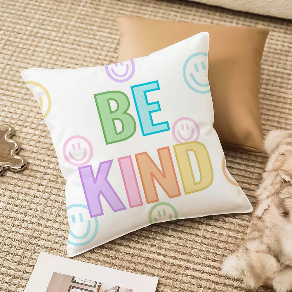 Cartoon Rainbow Sun Pillow Case Anti-dustmite Invisible Zipper Sofa Bed