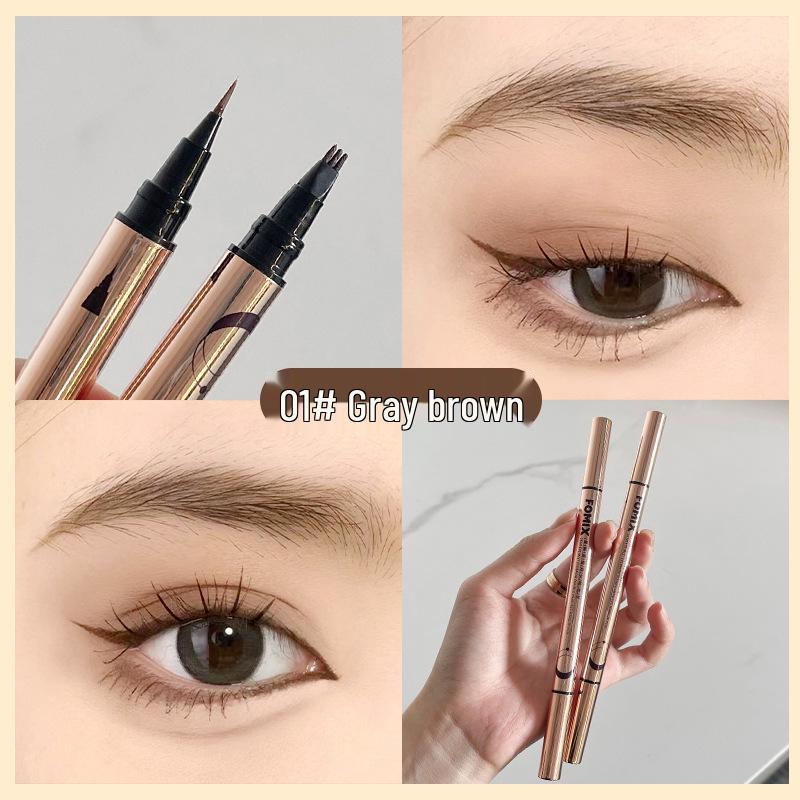 

FOMIX Dual-Ended Waterproof Quick-Dry Eye Pencil - Smooth, Pigmented, Sweat-Resistant, Long-Lasting & Smudge-Free Eyeliner and Brow Pencil