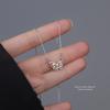 925 Sterling Silver Korean Sweet Colored Zircon Butterfly Pendant Necklace for Women Wedding Party Jewelry