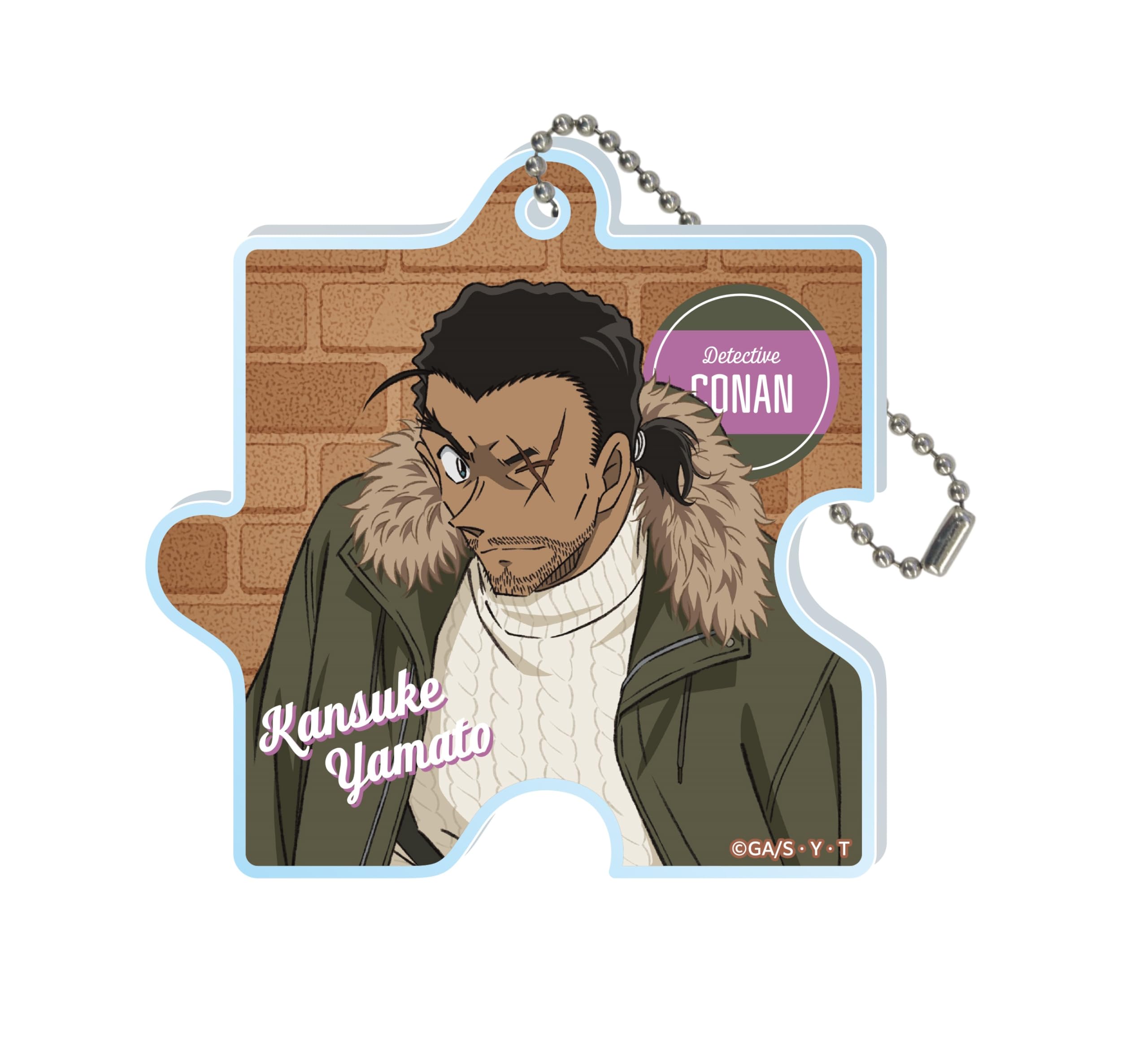 

Acrylic Puzzle Casual Clothes Yamato Gansuke Detective Conan Keychain Ver.