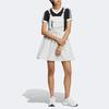 Adidas Originals Trefoil SS22 Solid Color Drawstring Strapless Dress Women Dress Off-White HS9496