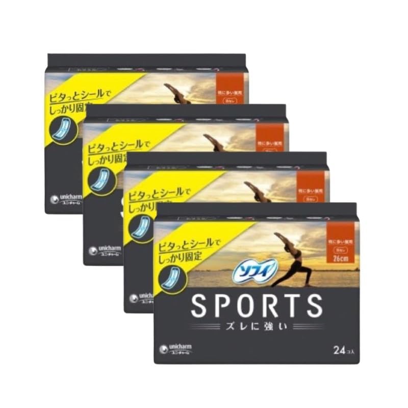 

Sophie Sports napkin Resistant to misalignment Particularly common during the day No wings 26cm 24 pieces × 4 bags [napkins] with original pocket