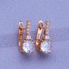 MINTHA Clip Earrings Trendy Rose Gold Color Wedding Daily Fashion Jewelry Cubic Zirconia Earrings For Women Bridal Round Earrings