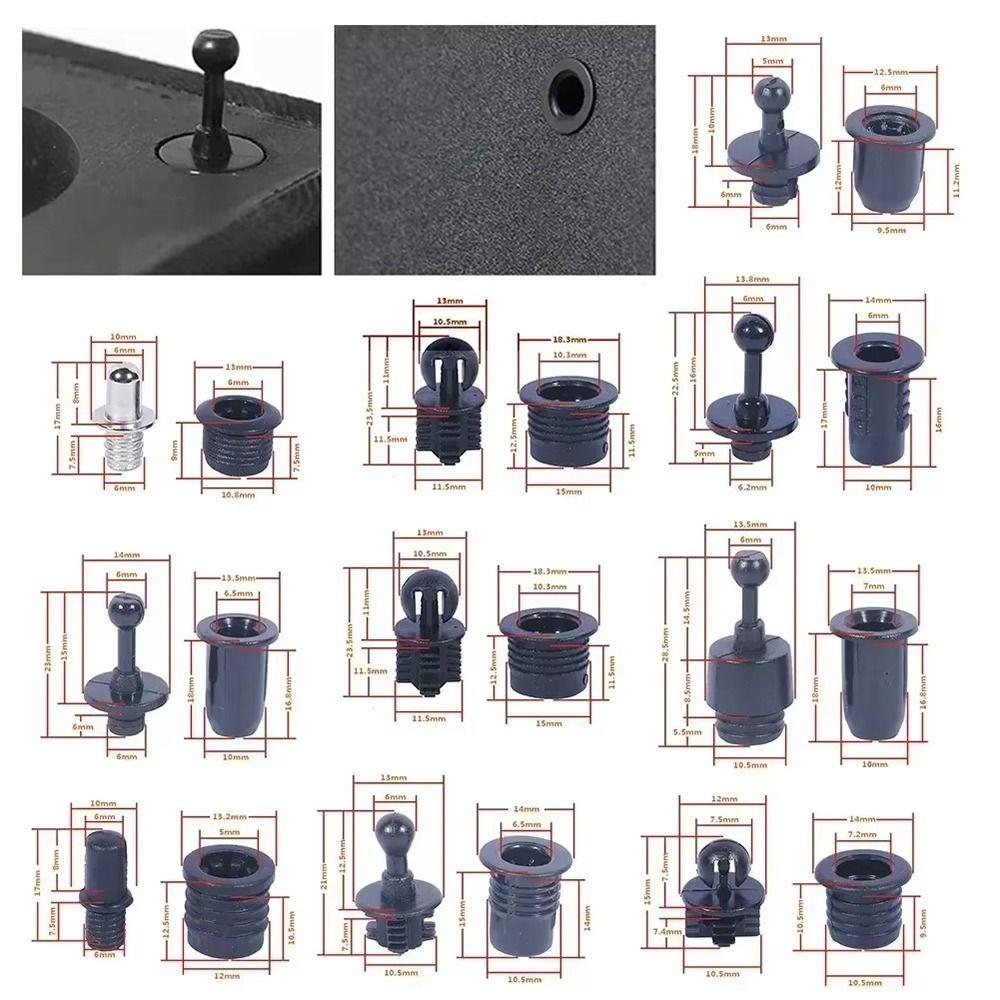 Kit de 10 Pares de Clavijas para Rejilla de Altavoz DIY, Juego de Hebillas de Rótula para Cubierta de Malla, Kit/Juego de Piezas de Sujeción Para Altavoz