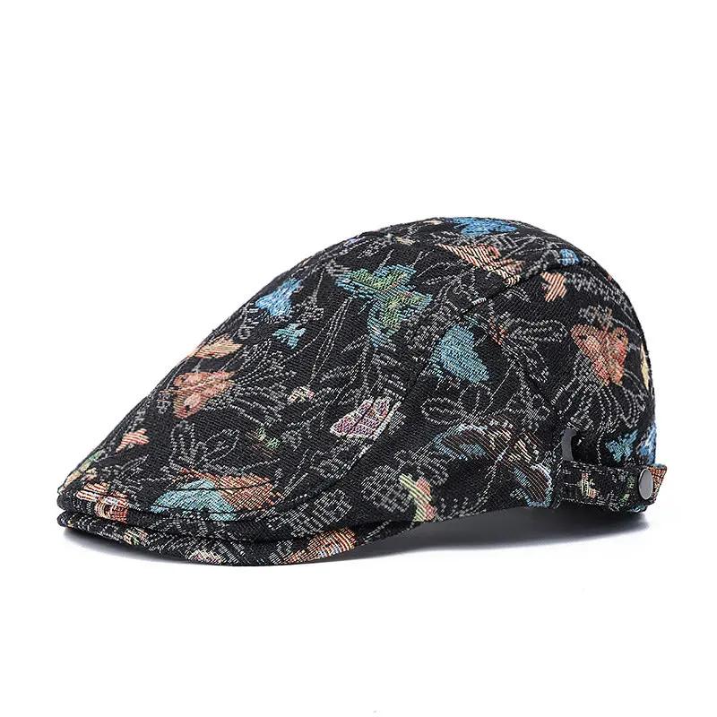 

Spring and Autumn Cotton Solid Newsboy Caps Men Flat Cap Women Painter Beret Hats 105 56-60cm wear