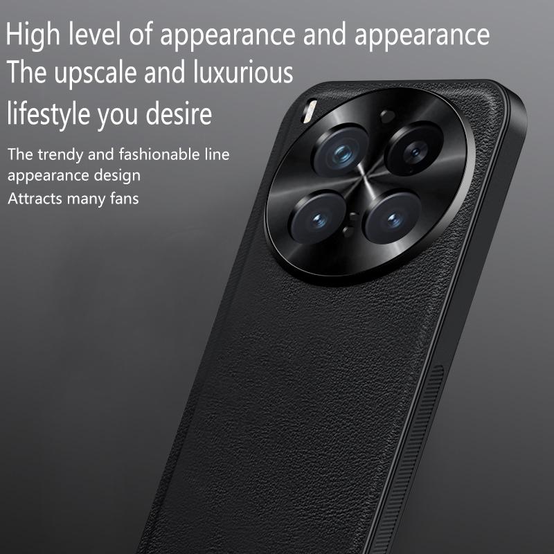 Für Vivo X300 und X300 Pro Hülle Elegantes Leder Verschleißfest Vollständig Abgedeckt Rutschfeste Griffkante Abdeckung Schale