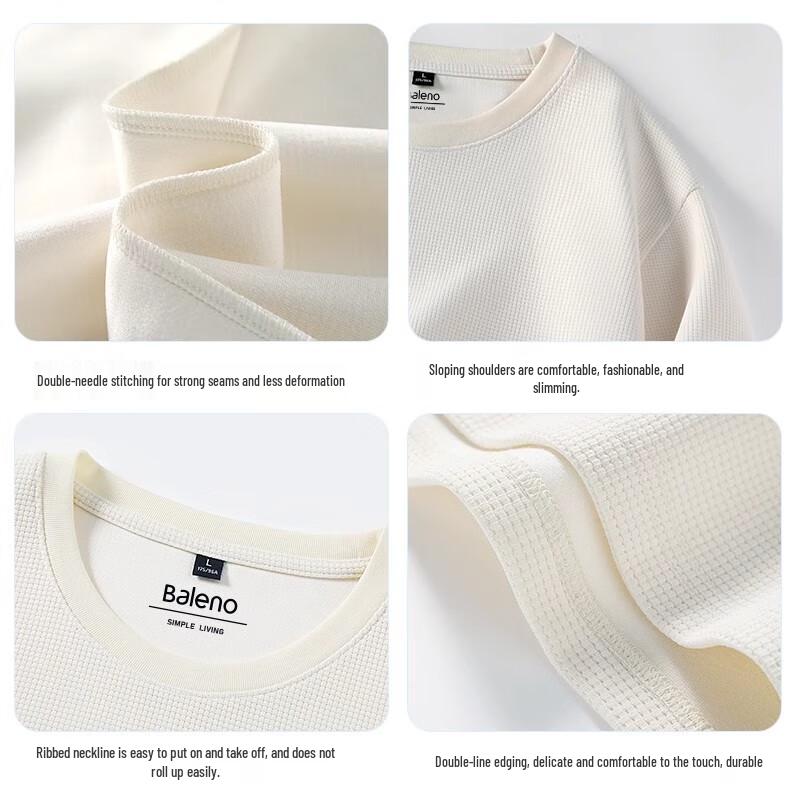 Baleno Men's Waffle Knit Long Sleeve T-Shirt