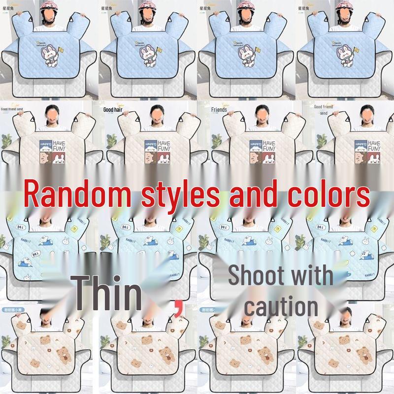 Electric Vehicle Plush Windshield Cover - Thickened, Enlarged, Waterproof, and Windproof for Winter Protection.