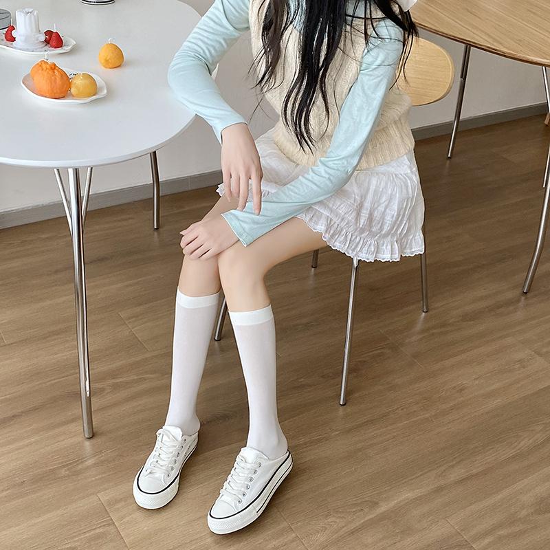 Jk Lolita Knee-length Calf Socks for Women Long Stockings for Students Japanese Style Dopamine Color Socks