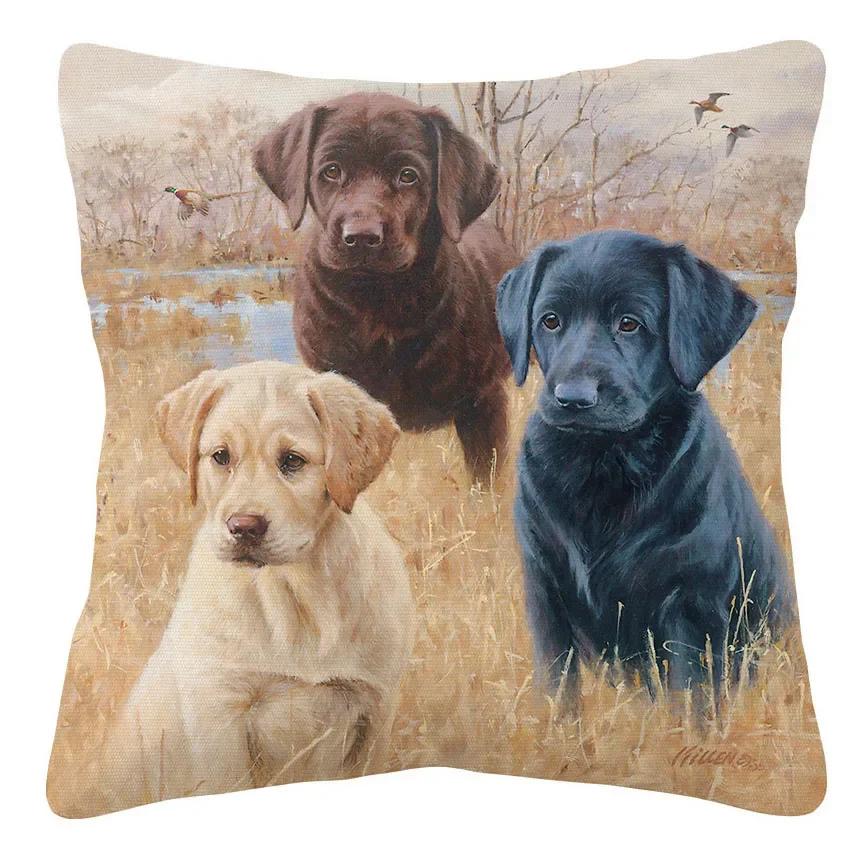 German Shorthaired Pointer Dog Yellow Labrador Cushion Cover Home Decorative Sofa Throw Pillow Case