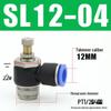 Air Tube Speed Control Connector JSC8-02 Throttle Valve SL6-M5/4/10-01-02