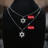 Jeshayuan Star of David Pendant Necklace with Zircon Bling David Star Necklace Luxury Anniversary Wedding Jewelry Gift