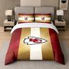 3Pcs Bedding SetKansas City Chiefs Soft Bed Sheet and Two Pillowcases Home Bedroom Decor