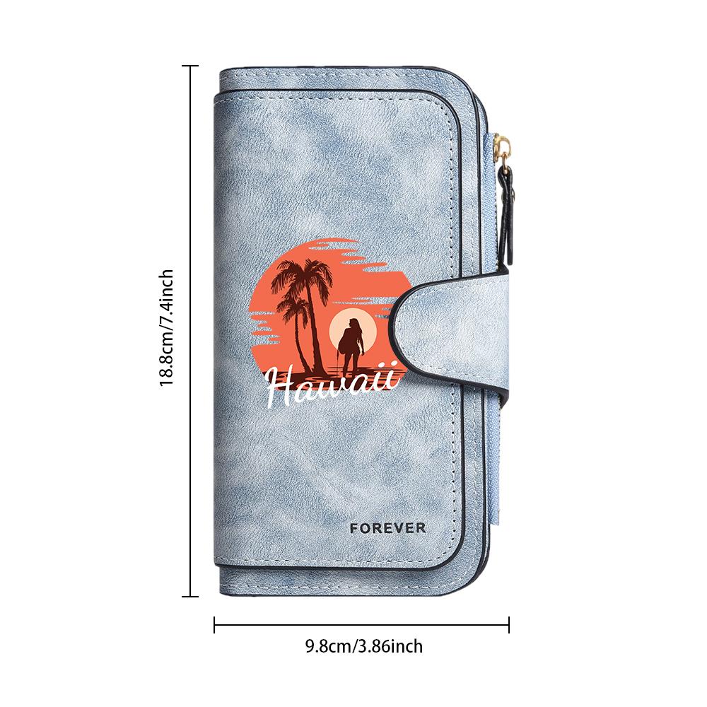 Hawaii Style Casual Long Wallet for Daily Use