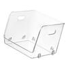 Boîte de rangement de bureau en acrylique transparent et empilable pour maquillage