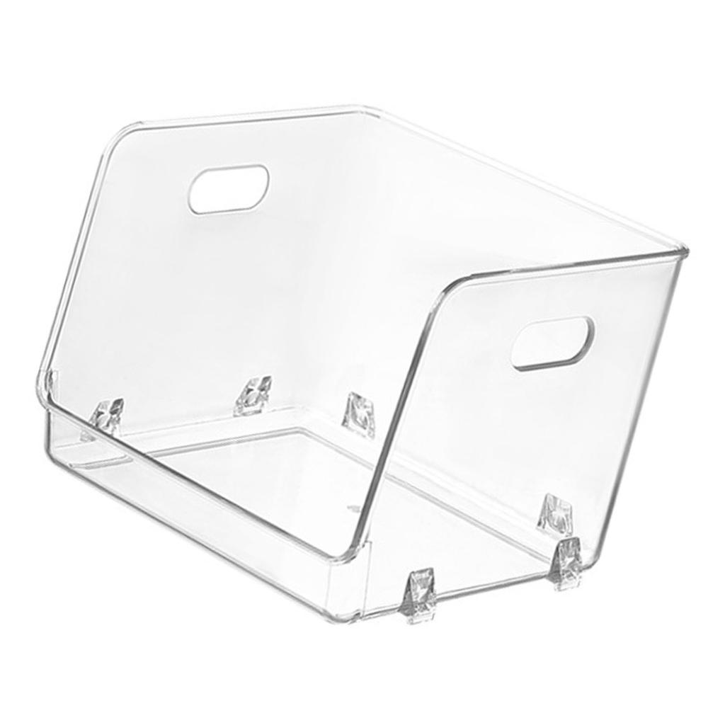 Boîte de rangement de bureau en acrylique transparent et empilable pour maquillage