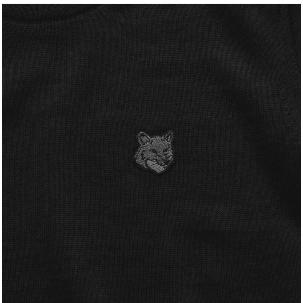 MaiSon KitSune Mw00801kt1036 P199 Bold Fox Head Patch Women S Knit